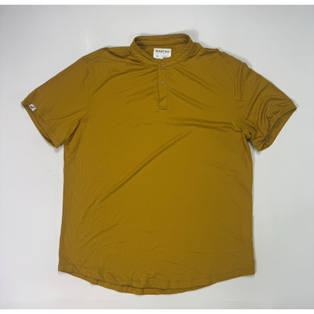 Mantra Polo Shirt Men 2XL Catalyst Blade Collar Yellow Performance Golf